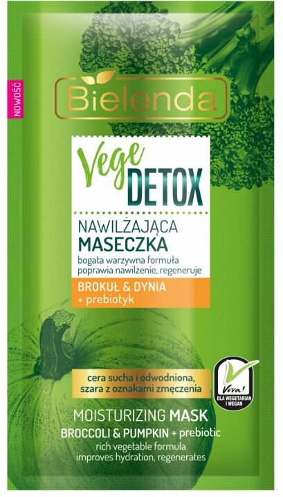 Bielenda Vege Detox Broccoli & Pumpkin Moisturizing Mask 8 g Ansiktsmaske