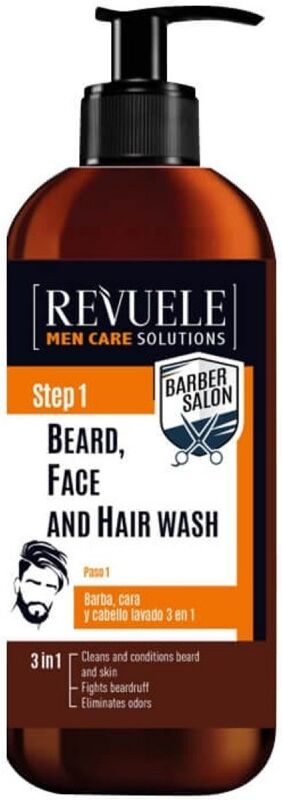 Revuele Men Step 1 3in1 Beard, Face & Hair Wash 300 ml Skjeggpleie