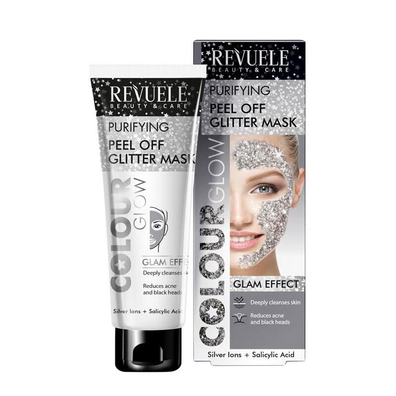 Revuele Purifying Peel Off Glitter Mask Silver 80 ml Ansiktsmaske