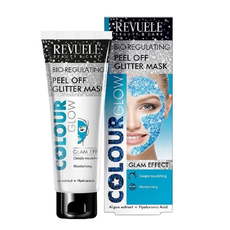 Revuele Bio-Regulating Peel Off Glitter Mask Blue 80 ml Ansiktsmaske