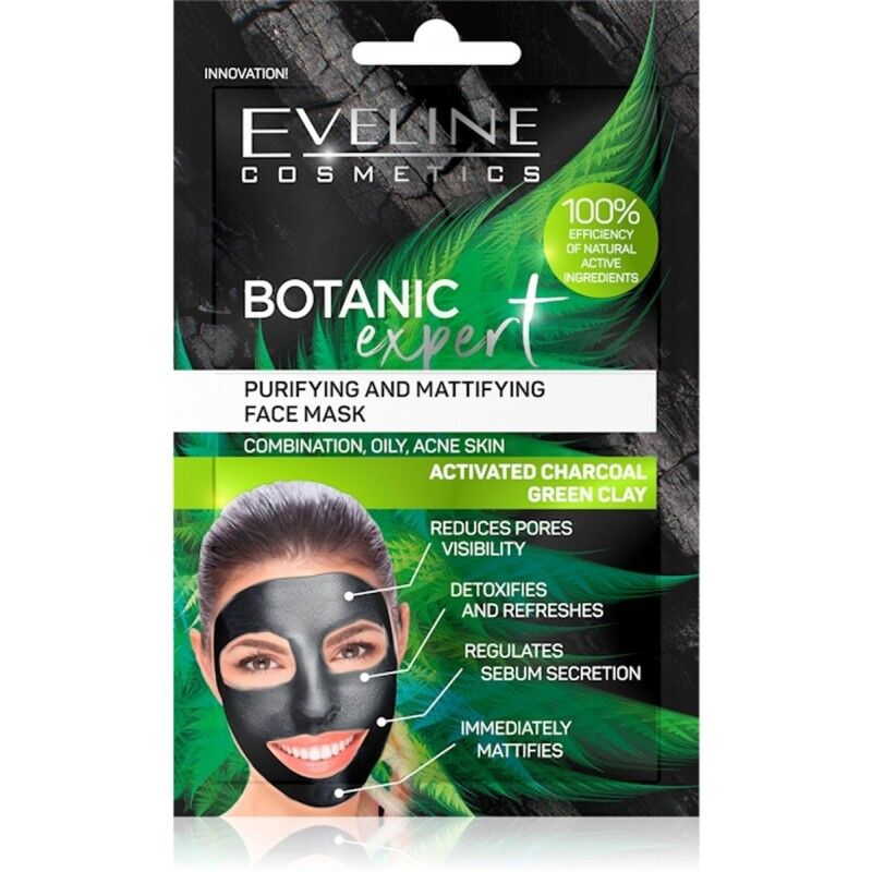Eveline Botanic Expert Purifying Green Clay Face Mask 2 x 5 ml Ansiktsmaske