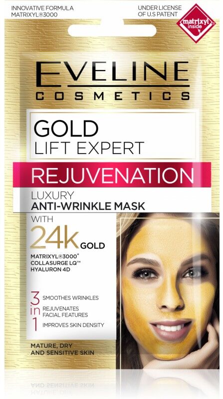 Eveline Gold Lift Expert Luxury Anti-Wrinkle Mask 7 ml Ansiktsmaske