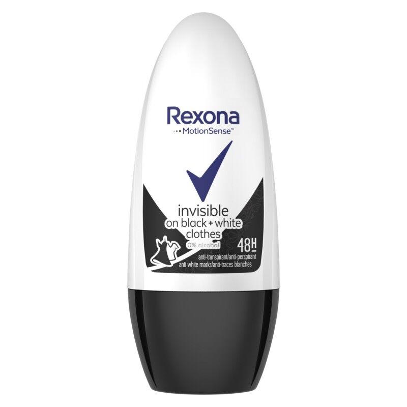 Rexona Women Invisible Black & White Roll On 50 ml Deodorant