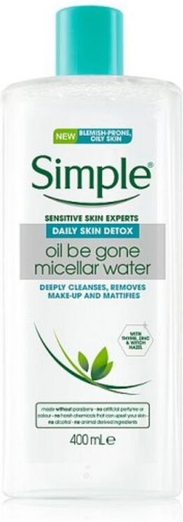 Simple Oil Be Gone Micellar Water 400 ml Ansiktsrens