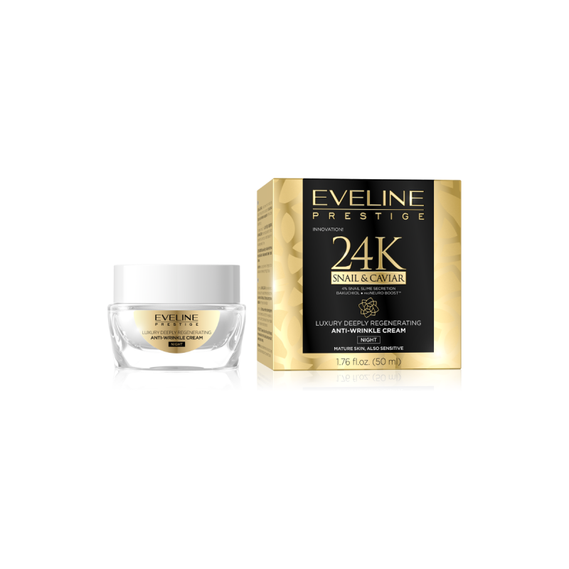 Eveline 24K Snail & Caviar Anti-Wrinkle Night Cream 50 ml Nattkrem
