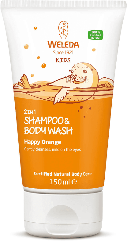 Weleda Kids 2in1 Shower & Shampoo Happy Orange 150 ml Barnesjampo