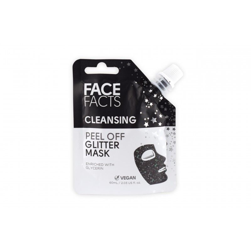 Face Facts Cleansing Glitter Peel Off Mask Black 60 ml Ansiktsmaske