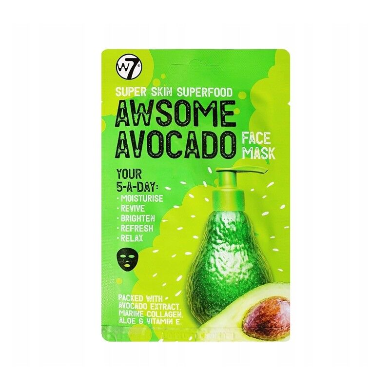 W7 Super Skin Superfood Awsome Avocado Face Mask 18 g Ansiktsmaske