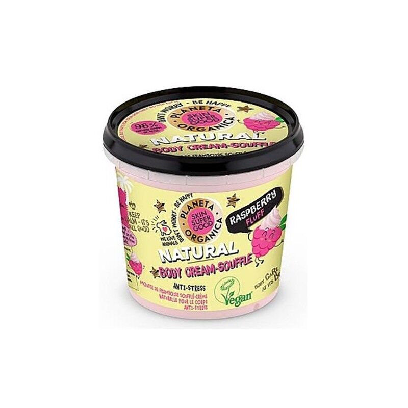 Planeta Organica Natural Body Cream-Souffle Raspberry Fluff 360 ml Kroppskrem