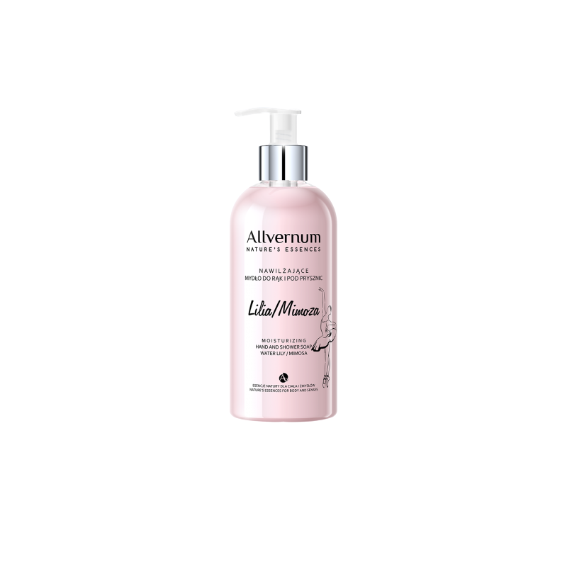 Allvernum Moisturizing Hand & Shower Soap Water Lily Mimosa 300 ml Dusjsåpe