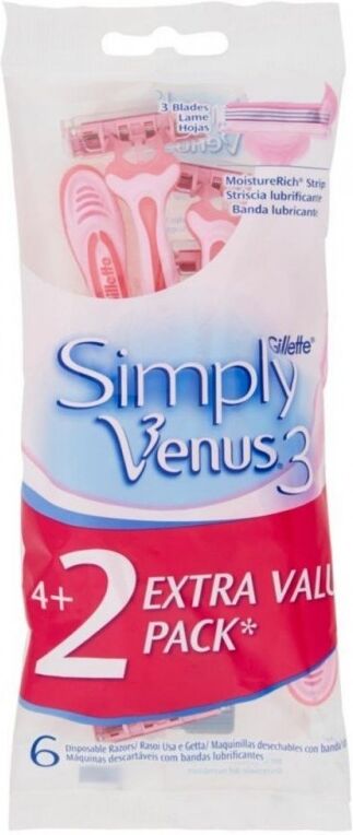 Gillette Simply Venus 3 Engangshøvler 6 stk Barberhøvel