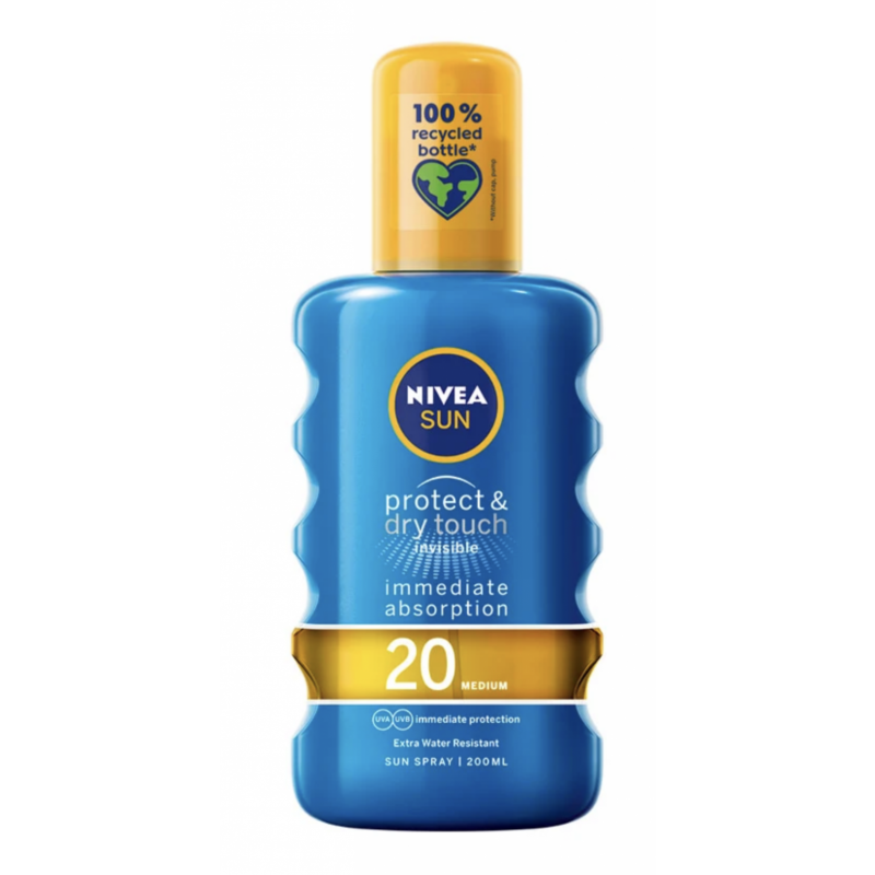Nivea Sun Protect & Dry Touch Sun Spray SPF20 200 ml Solkrem