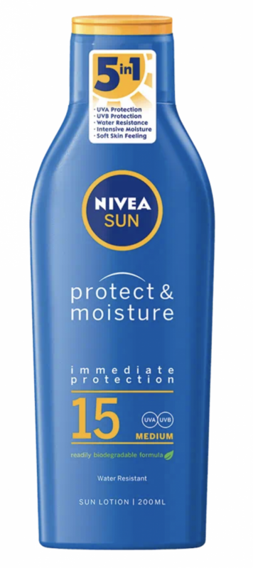 Nivea Sun Protect & Moisture Sun Lotion SPF15 200 ml Solkrem