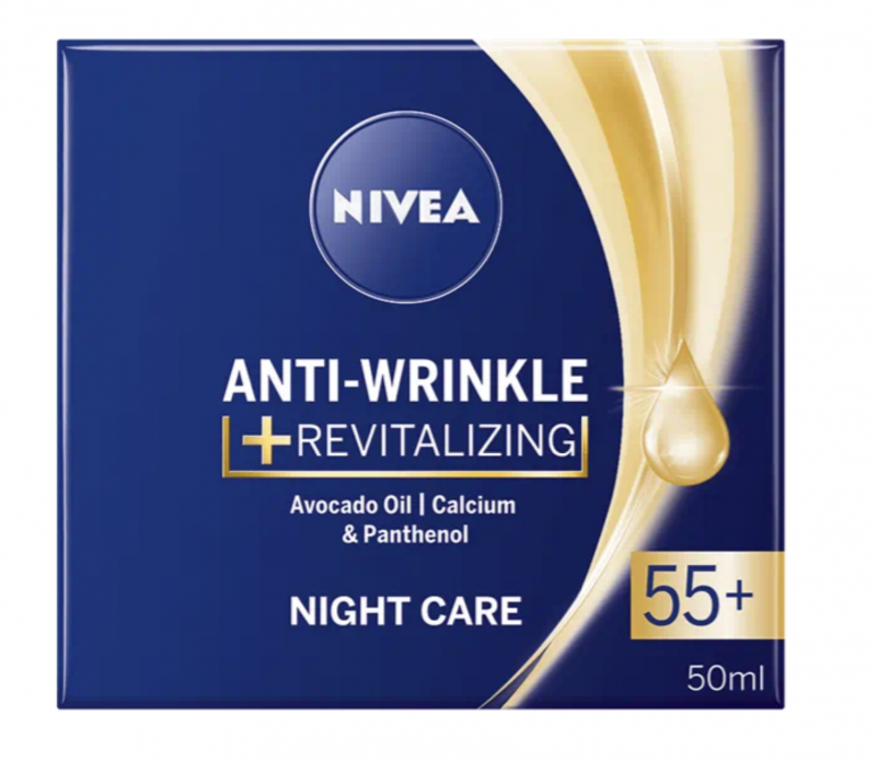 Nivea Anti Wrinkle Revitalizing Night Care 55+ 50 ml Nattkrem