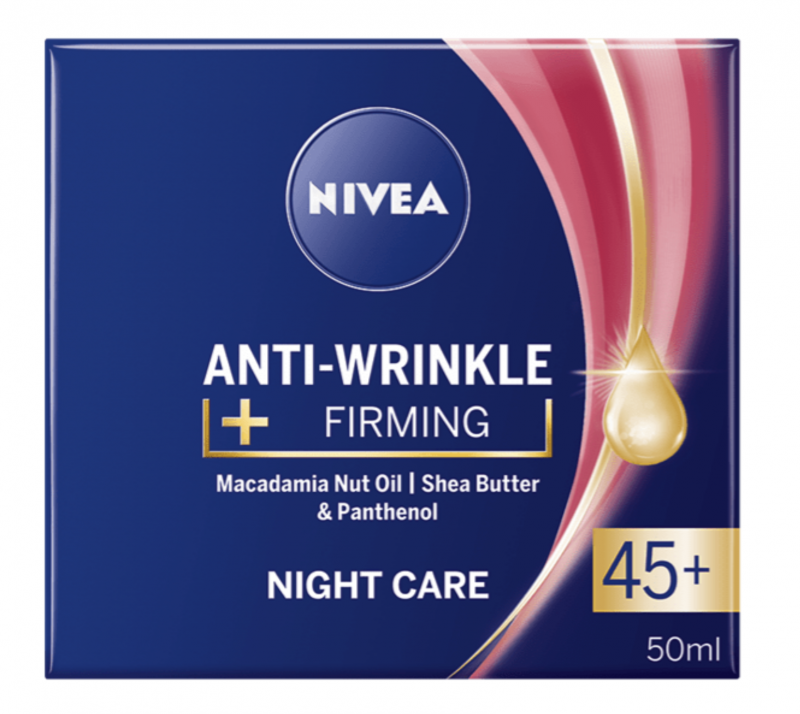 Nivea Anti Wrinkle Firming Night Care 45+ 50 ml Nattkrem