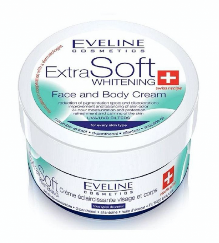 Eveline Extra Soft Whitening Face & Body Cream Jar 100 ml Kroppskrem