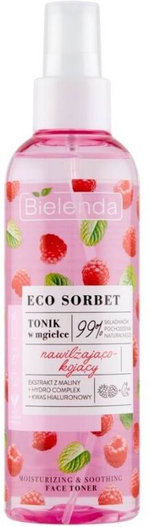 Bielenda Eco Sorbet Raspberry Face Toner Moisturizing And Soothing 200 ml Skintonic