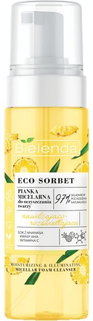 Bielenda Eco Sorbet Pineapple Micellar Cleansing Foam Moisturizing And Brightening 150 ml Renseskum