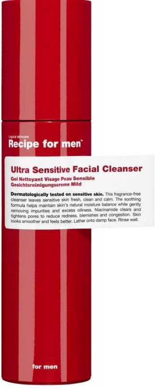 Recipe For Men Ultra Sensitive Facial Cleanser 100 ml Ansiktsrens