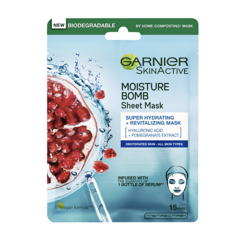 Garnier Skin Active Moisture Bomb Tissue Mask 1 stk Ansiktsmaske