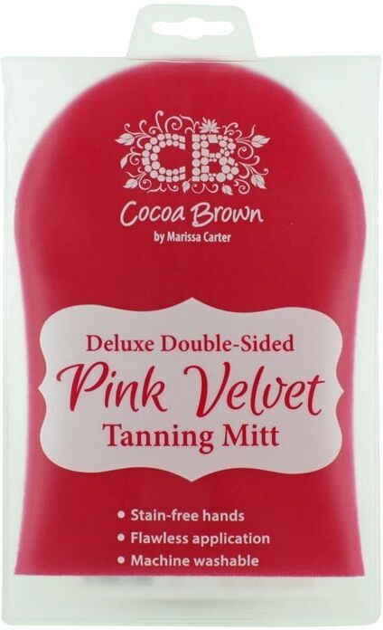 Cocoa Brown Deluxe Double Sided Pink Velvet Tanning Mitt 1 stk Selvbruning