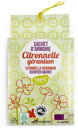 Aromandise Scented Sachet Citronelle/geranium - 1 stk