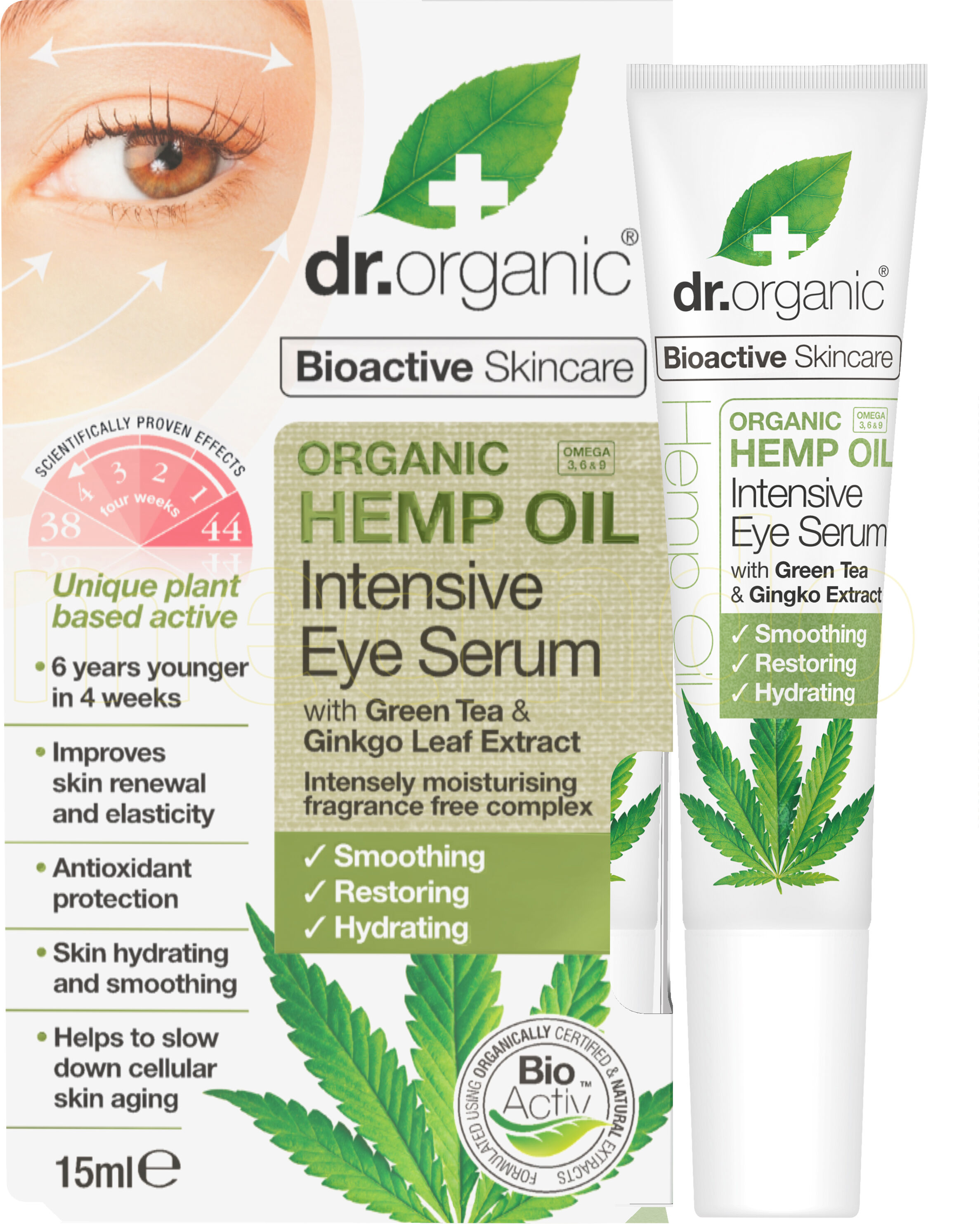 Dr. Organic Hemp Oil Intensiv Eye Serum - 15 ml