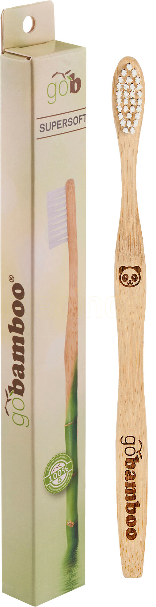 Go bamboo Tandbørste Bambus Supersoft Voksen - 1 stk