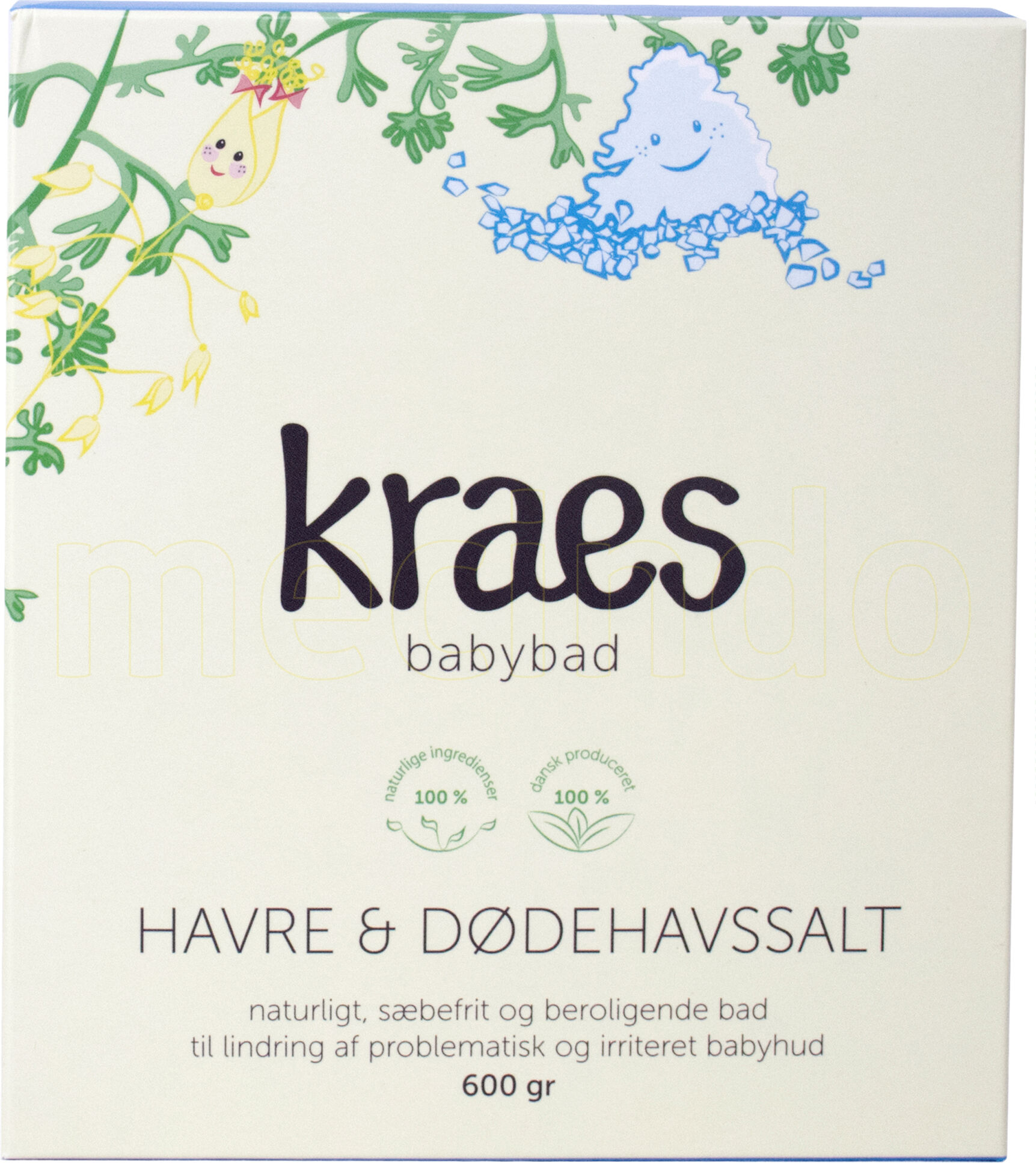 KRAES Babybad Med Havre & Dødehavssalt - 600 Gram