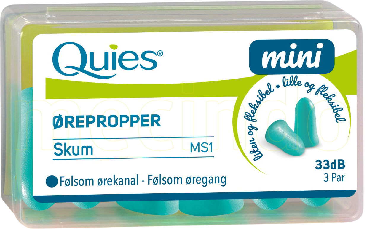 Quies Ørepropper Mini Skum 3 Par - 1 Pakker