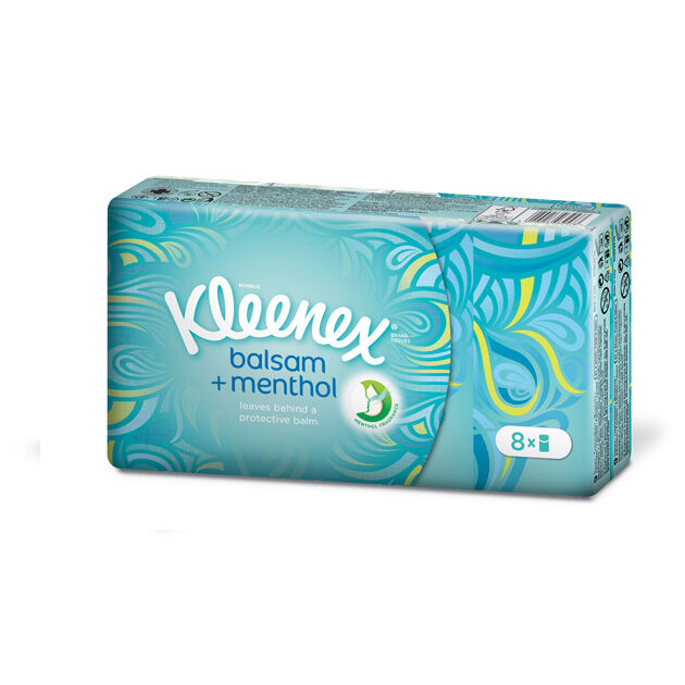 Kleenex Balsam Lommetørklær - 8 Pakker - 1 Stk.