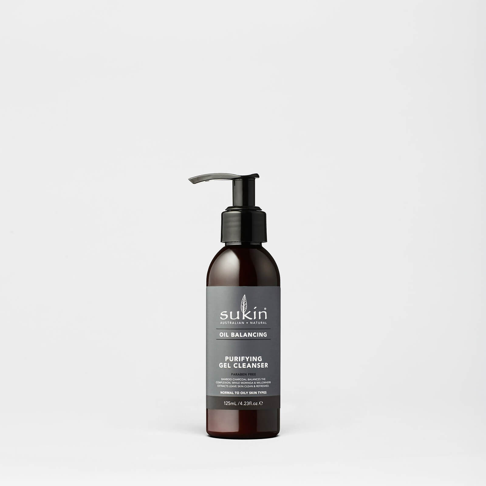 Sukin Oil Balancing+ Charcoal Balancing Gel Cleanser 125ml