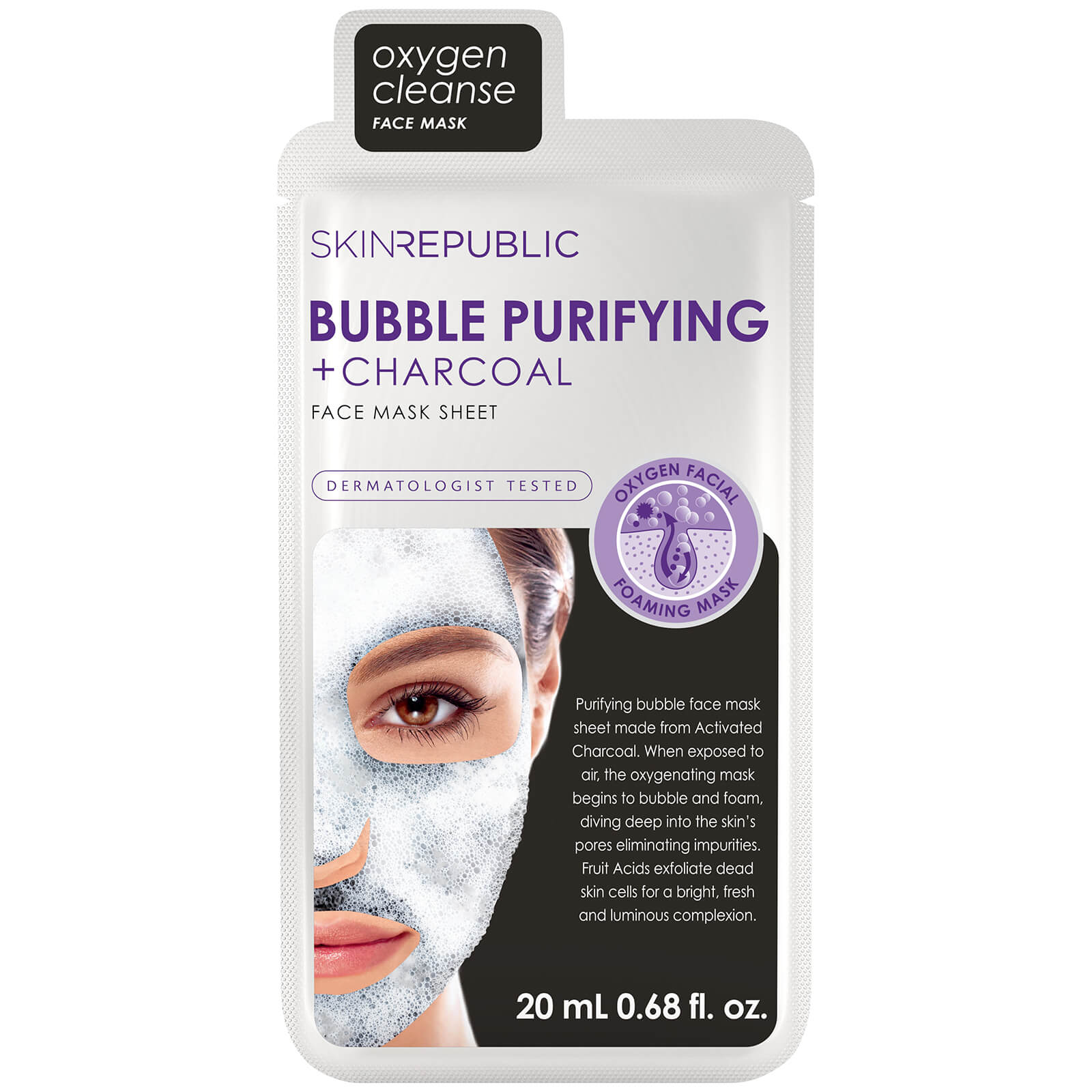 Skin Republic Bubble Purifying + Charcoal Face Mask