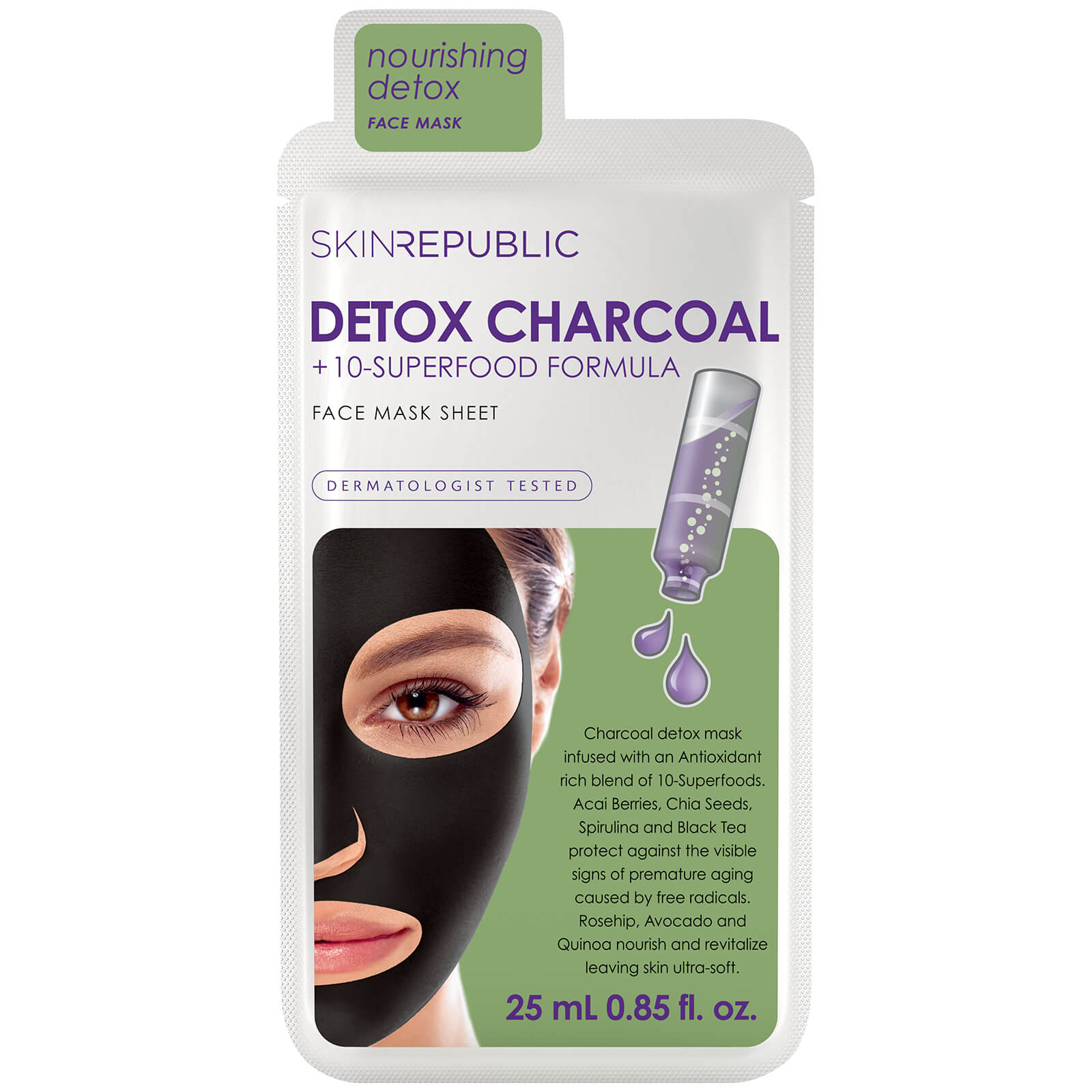 Skin Republic Superfood Detox + Charcoal Mask 25 ml