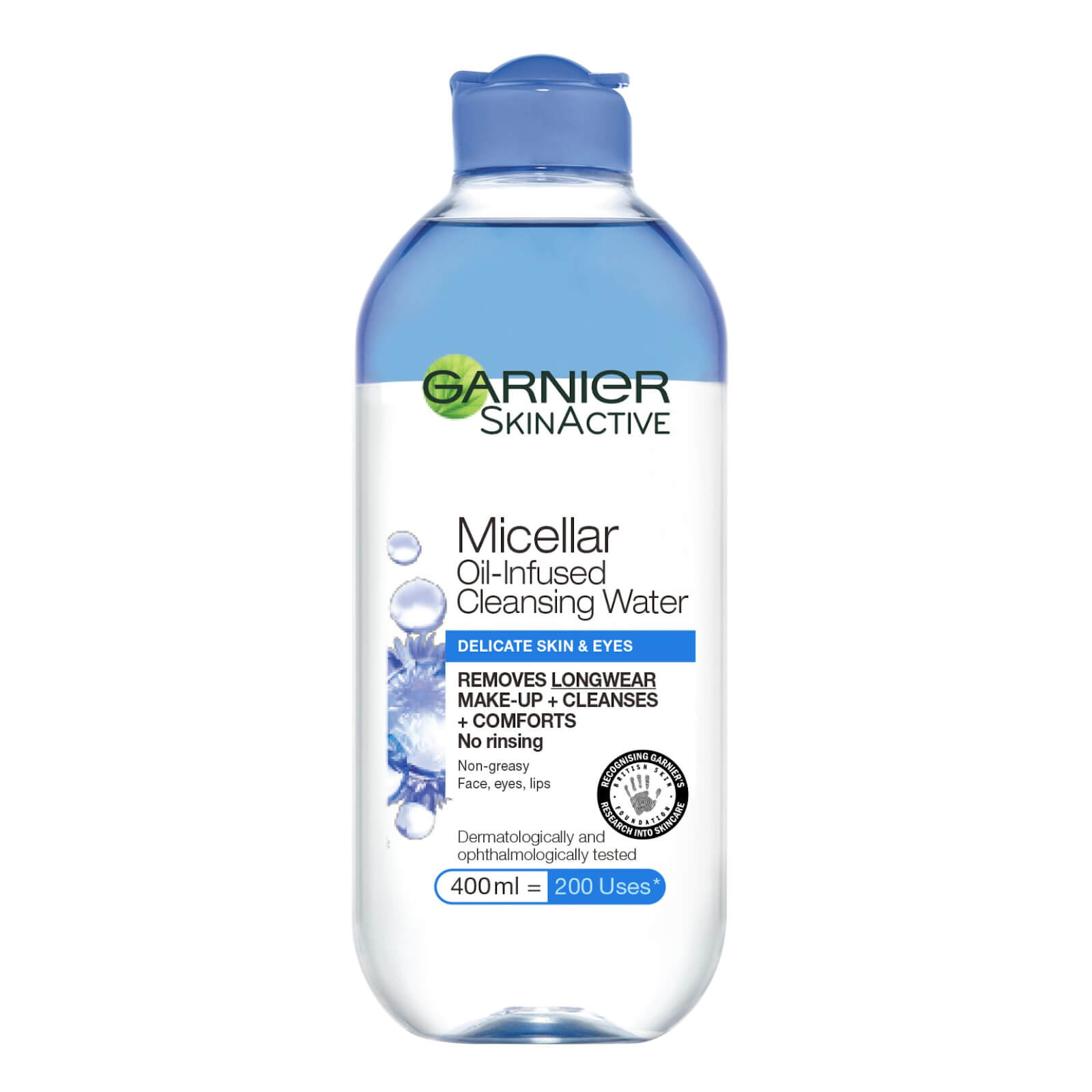 Garnier Micellar Water Facial Cleanser and Makeup Remover for Delicate Skin and Eyes 400ml