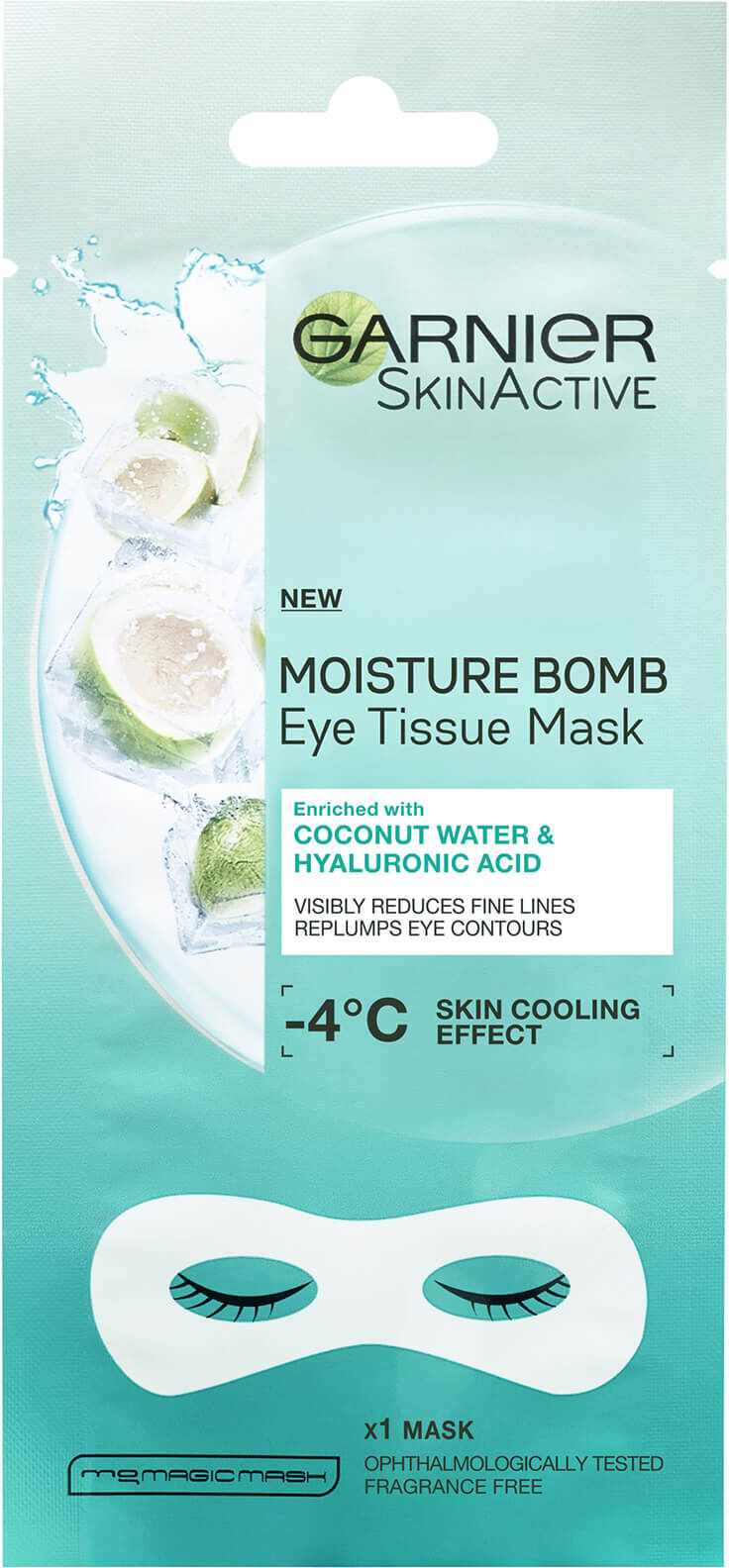 Garnier Hyaluronic Acid and Coconut Water Hydrating Replumping Eye Sheet Mask 6g