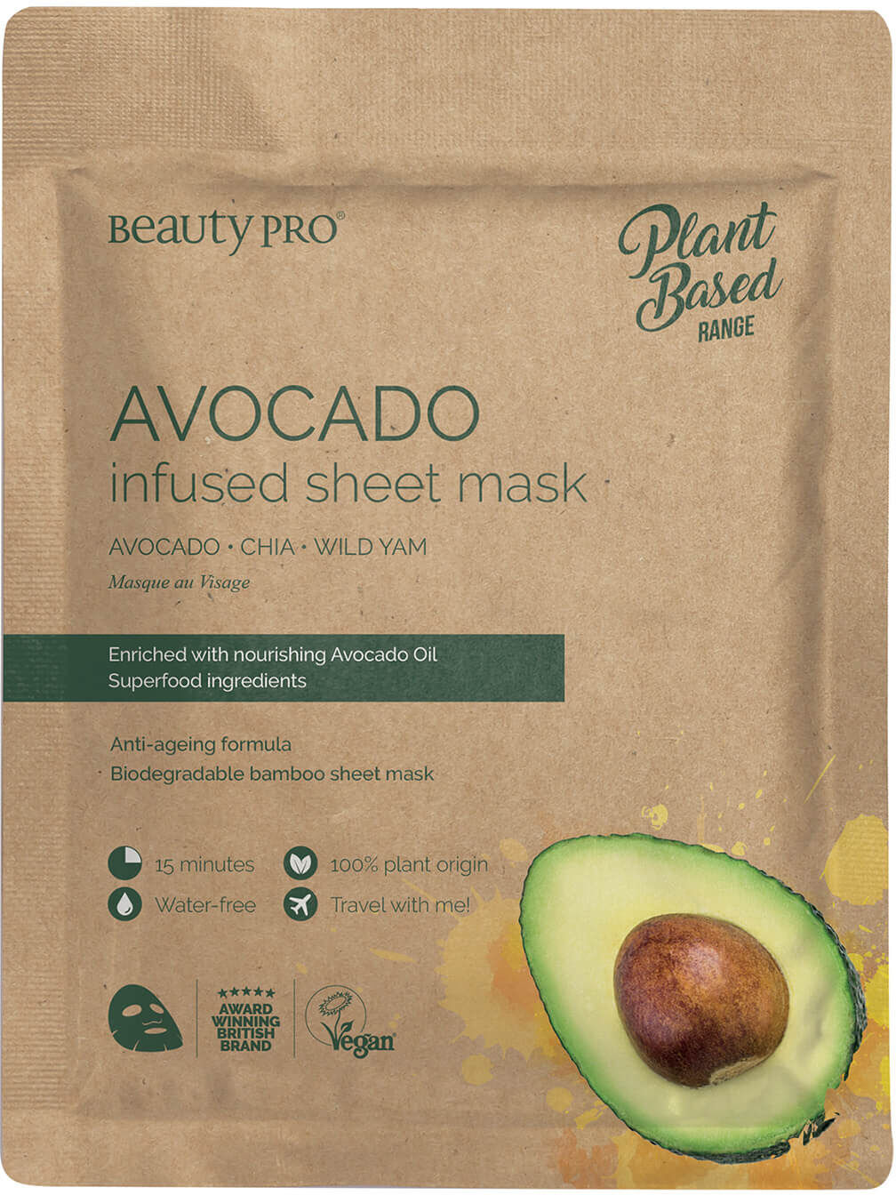 BeautyPro Avocado Hydrating Sheet Mask 22ml