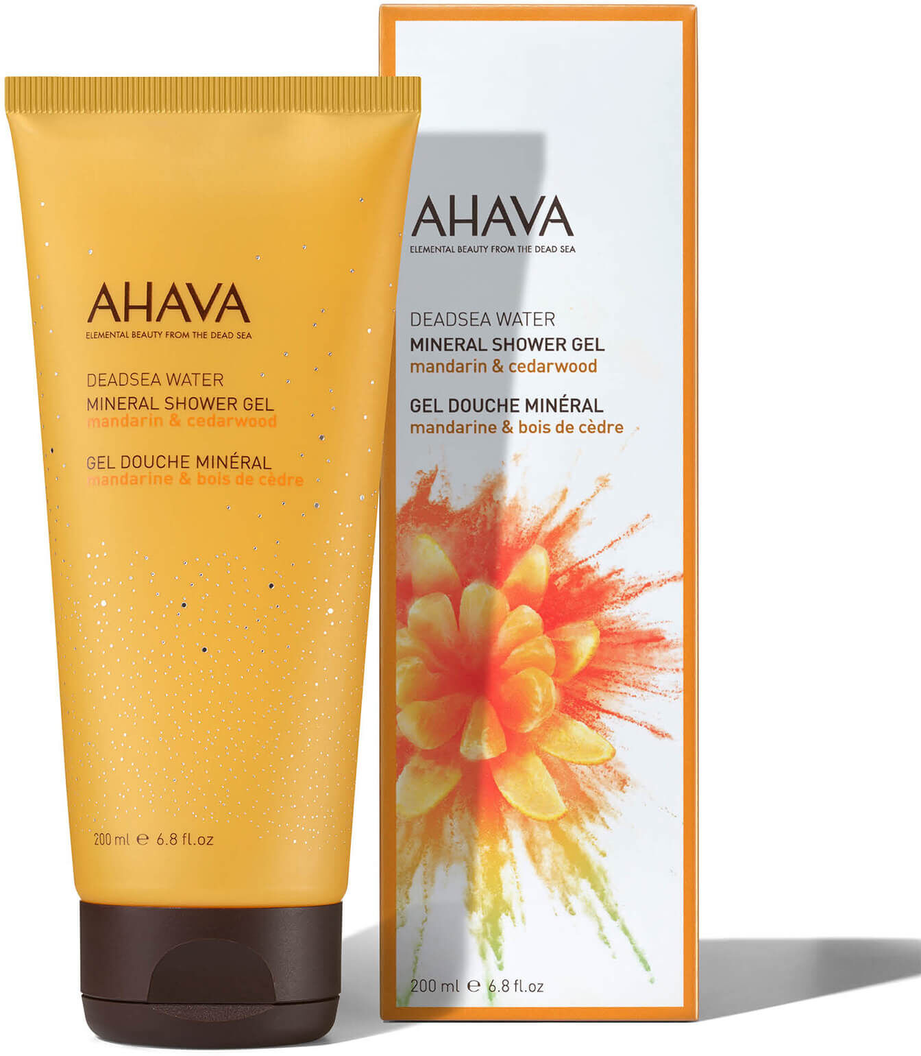 AHAVA Mineral Shower Gel - Mandarin and Cedarwood 200ml