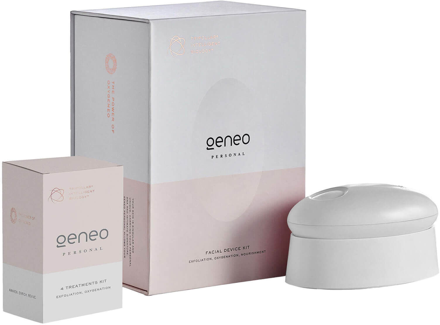 TriPollar GENEO PERSONAL Exfoliation & Oxygenation Facial Device Kit- White