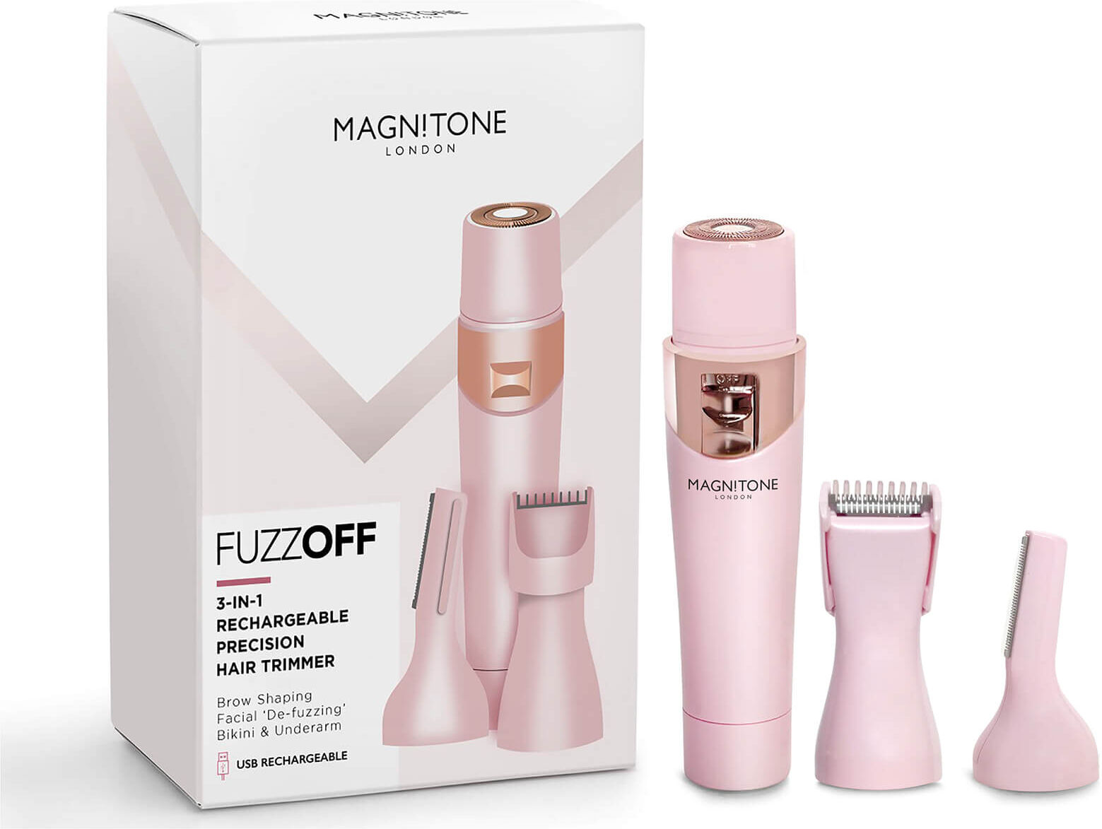 Magnitone London Magnitone FuzzOff 3-in-1 Trimmer - Pink