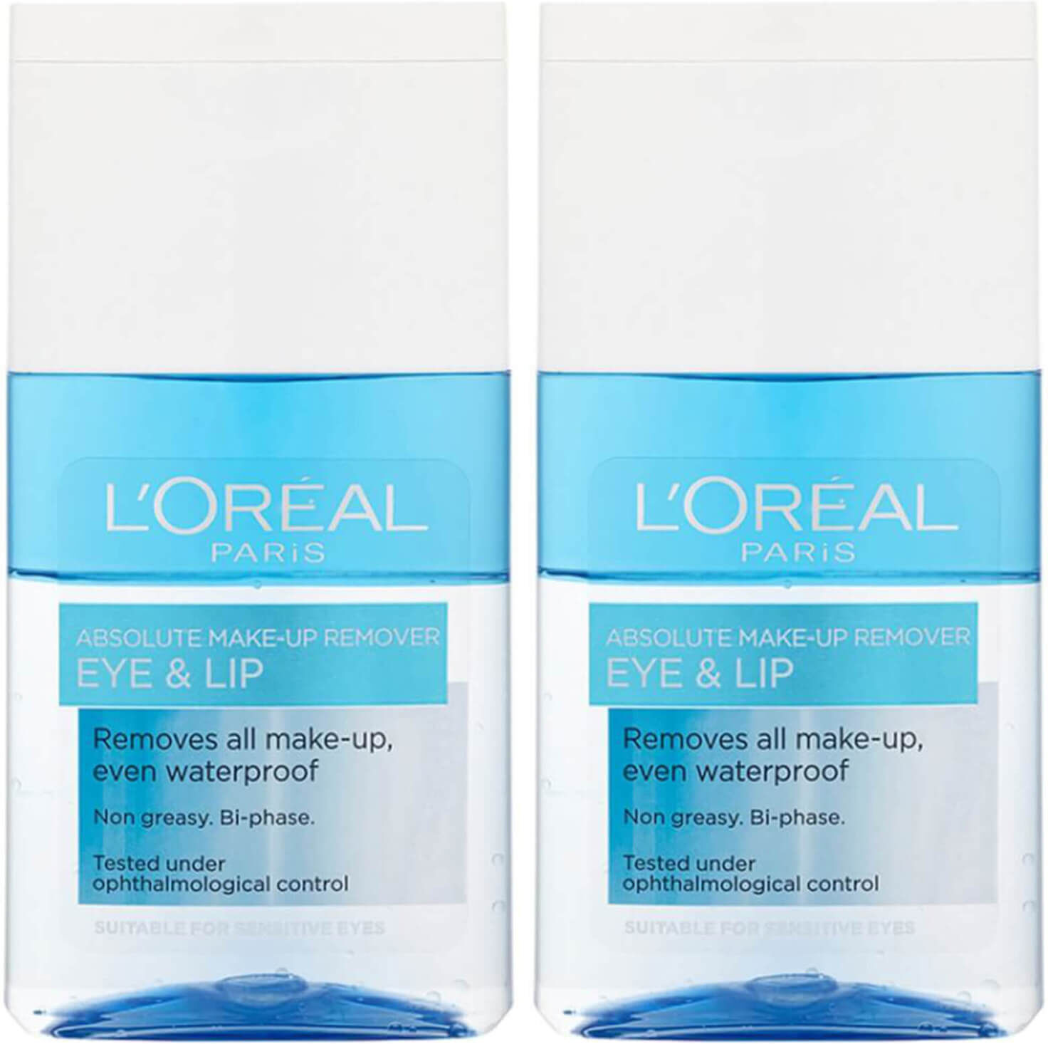 L'Oréal Paris Absolute Make-Up Remover Eye and Lip 125ml 2 Pack Exclusive