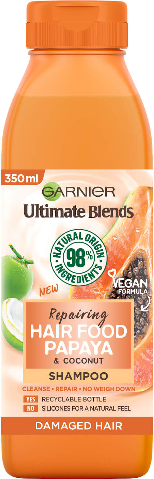 Garnier Ultimate Blends Repairing Hair Food Papaya Shampoo For Damaged Hair 350ml