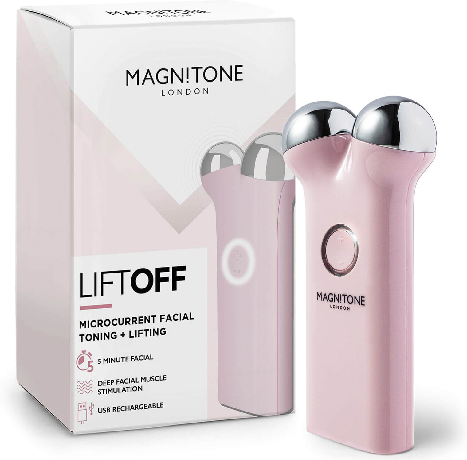 Magnitone London LiftOff Microcurrent Facial Lifting and Toning Device - Pink