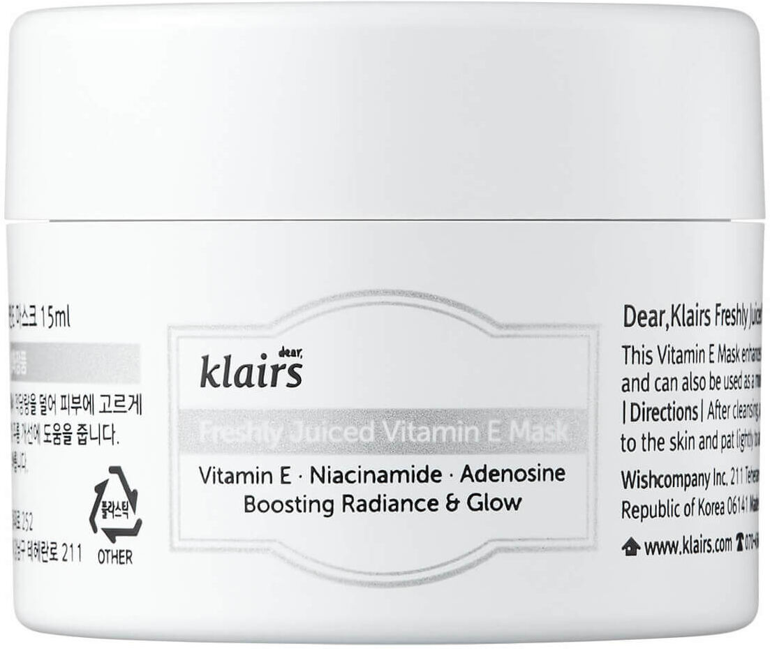 Dear, Klairs Freshly Juiced Vitamin E Mask 15ml