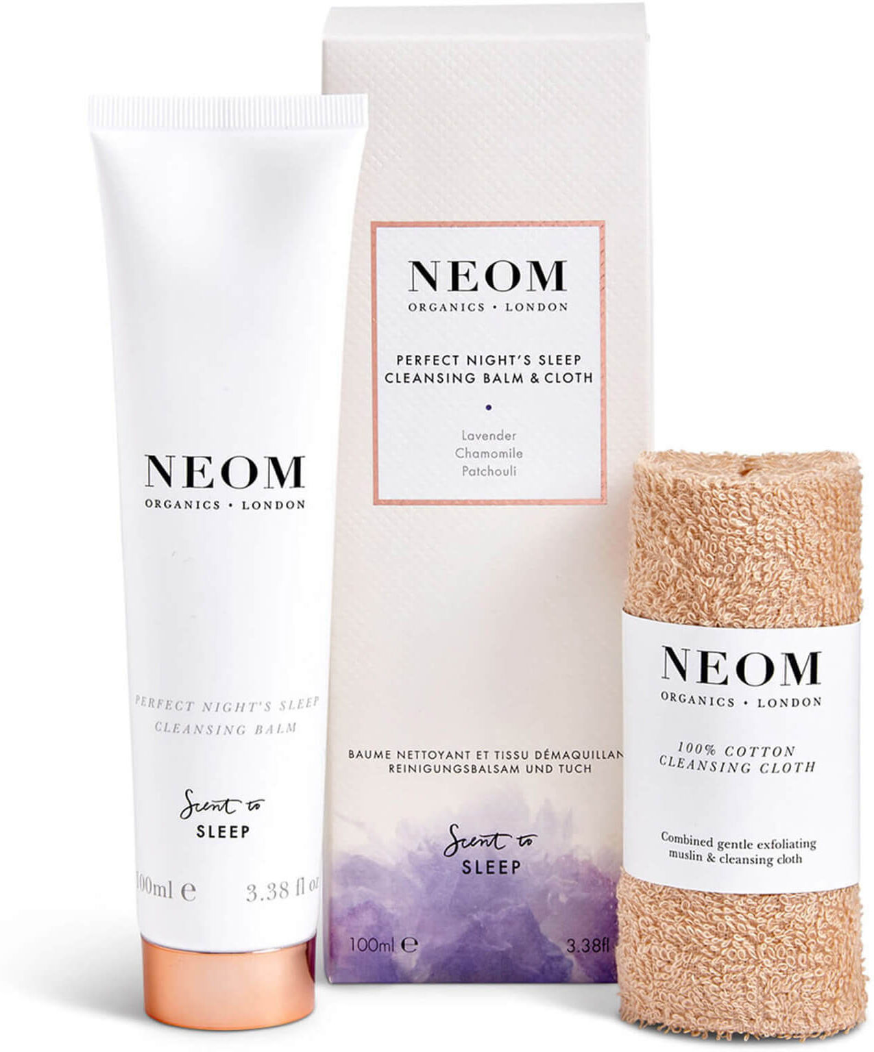 NEOM Perfect Night's Sleep Cleansing Balm and Cloth 100ml