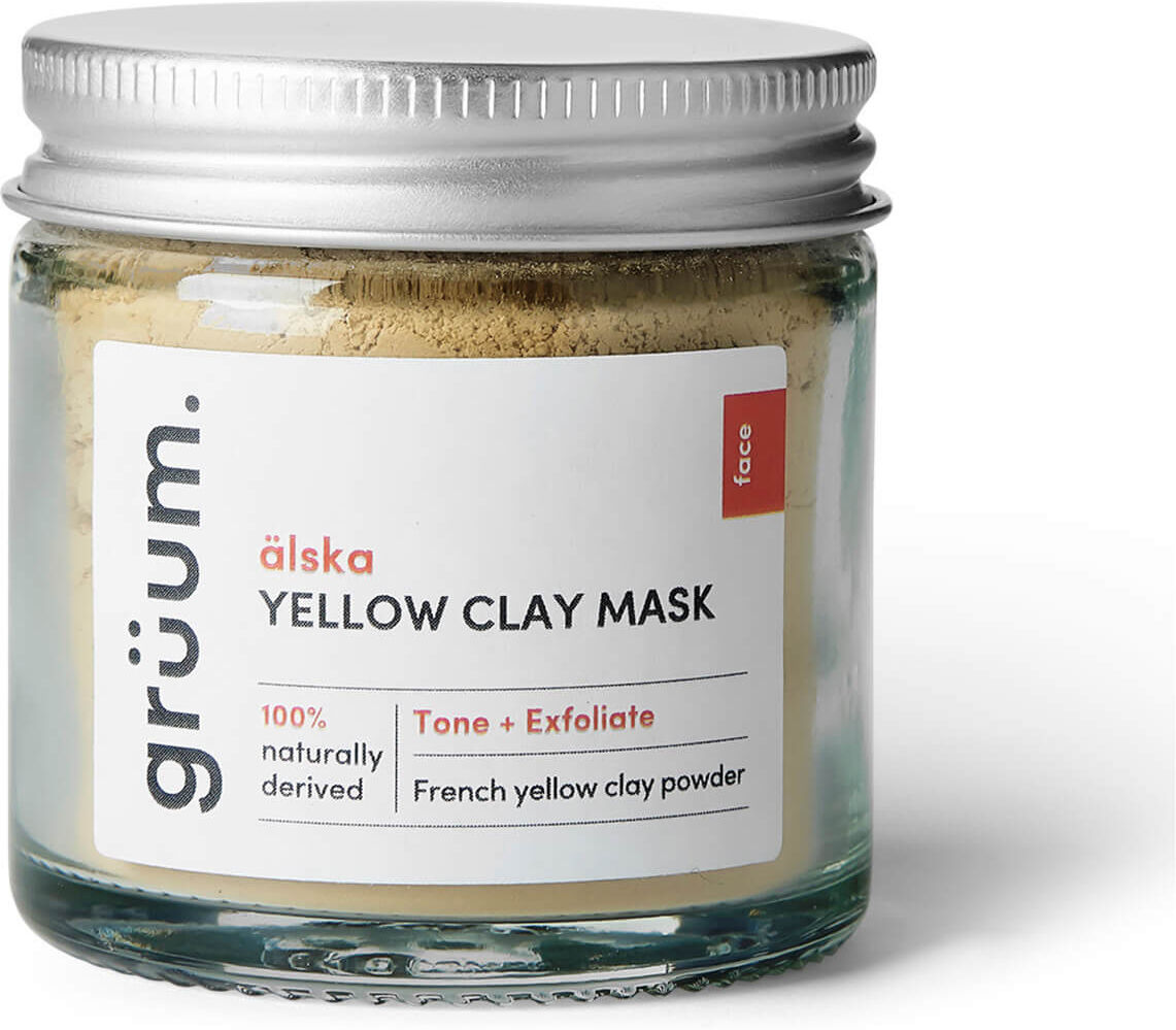 grüum älska Yellow Clay Face Mask 50ml