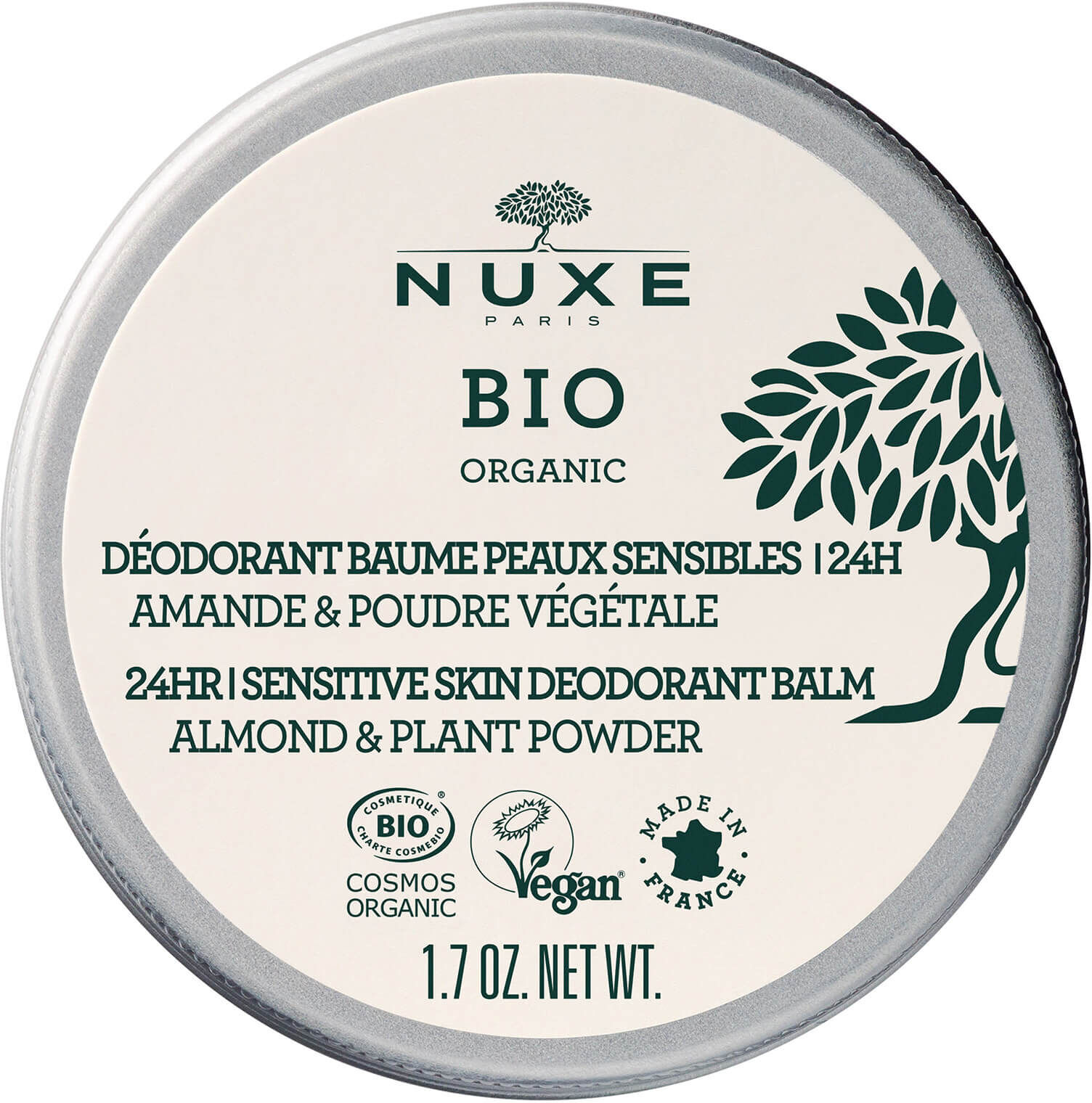 NUXE 24H Sensitive Skin Deodorant Balm 50g