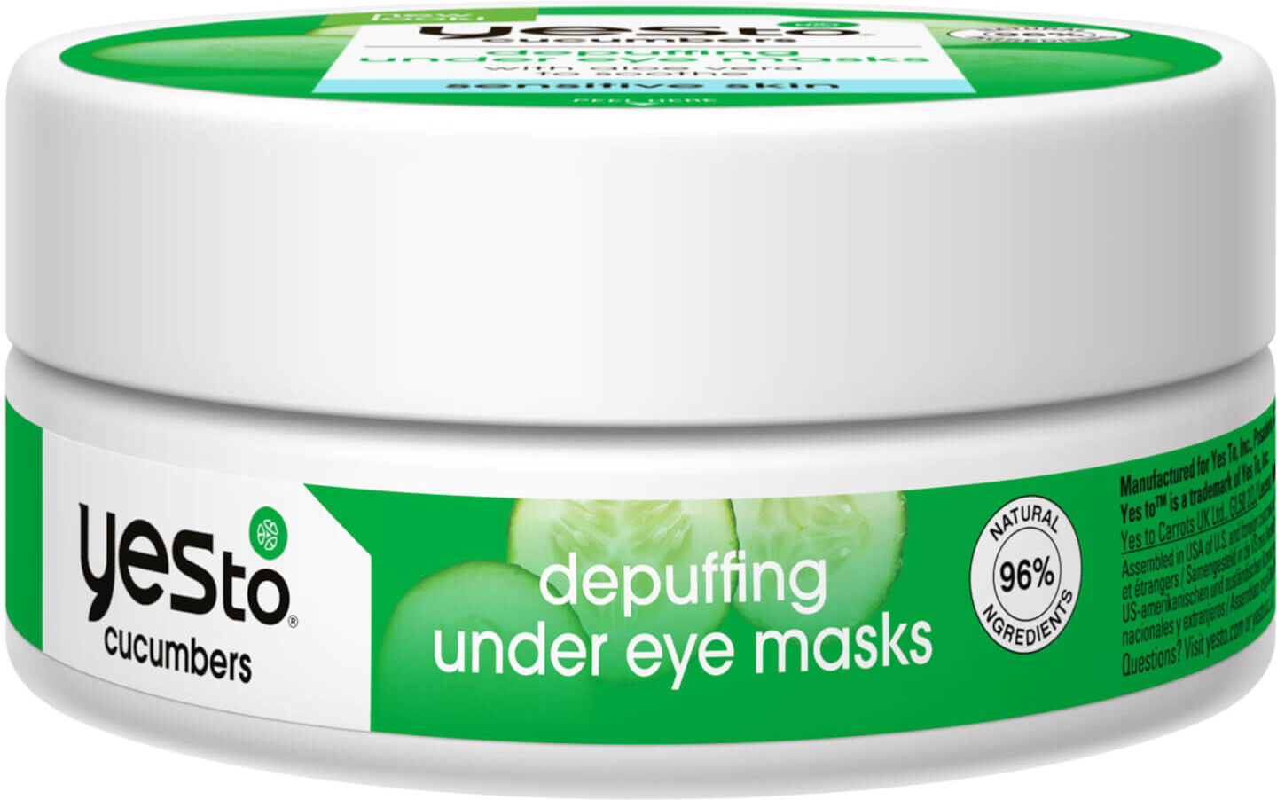 yes to Cucumbers Depuffing Under Eye Masks Jar (8 Pack)