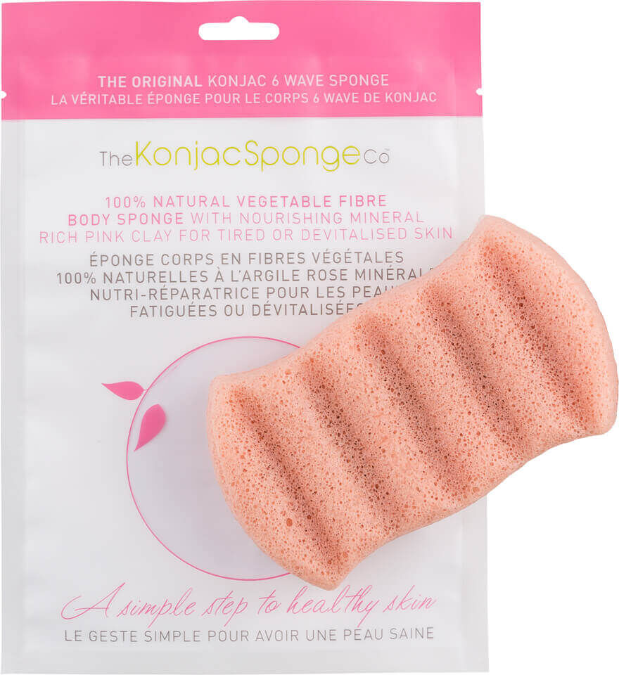 The Konjac Sponge Company 6 Wave Bath Sponge with Pink Clay