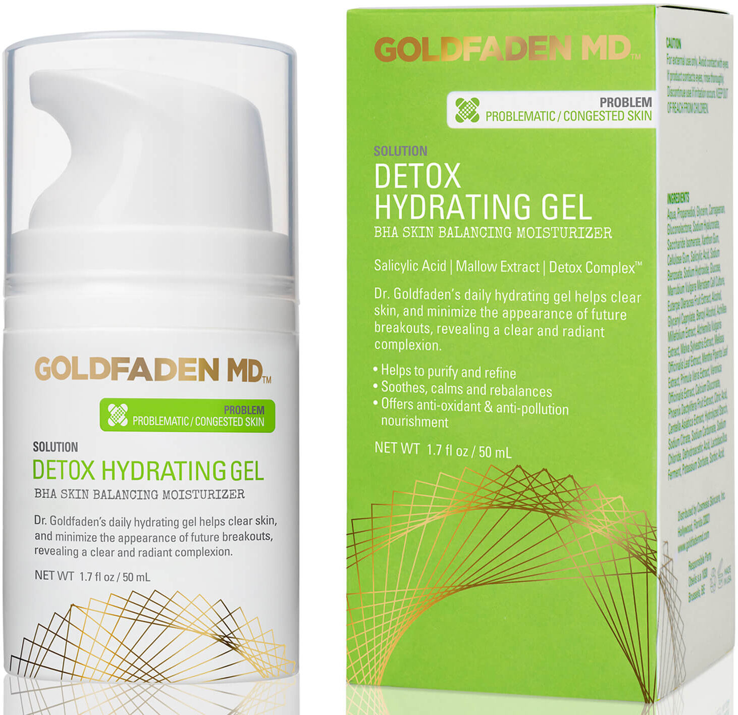 Goldfaden MD Detox Hydrating Gel BHA Skin Balancing Moisturizer 50ml